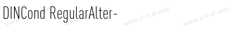 DINCond RegularAlter字体转换